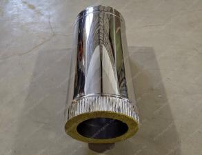 Утепленная труба 150x230 мм для вытяжки из оцинкованной или нержавеющейстали